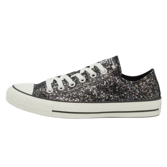 CONVERSE Chuck Taylor Black/Silver Sequins All Star Sneakers Size 5 - Picture 1 of 14